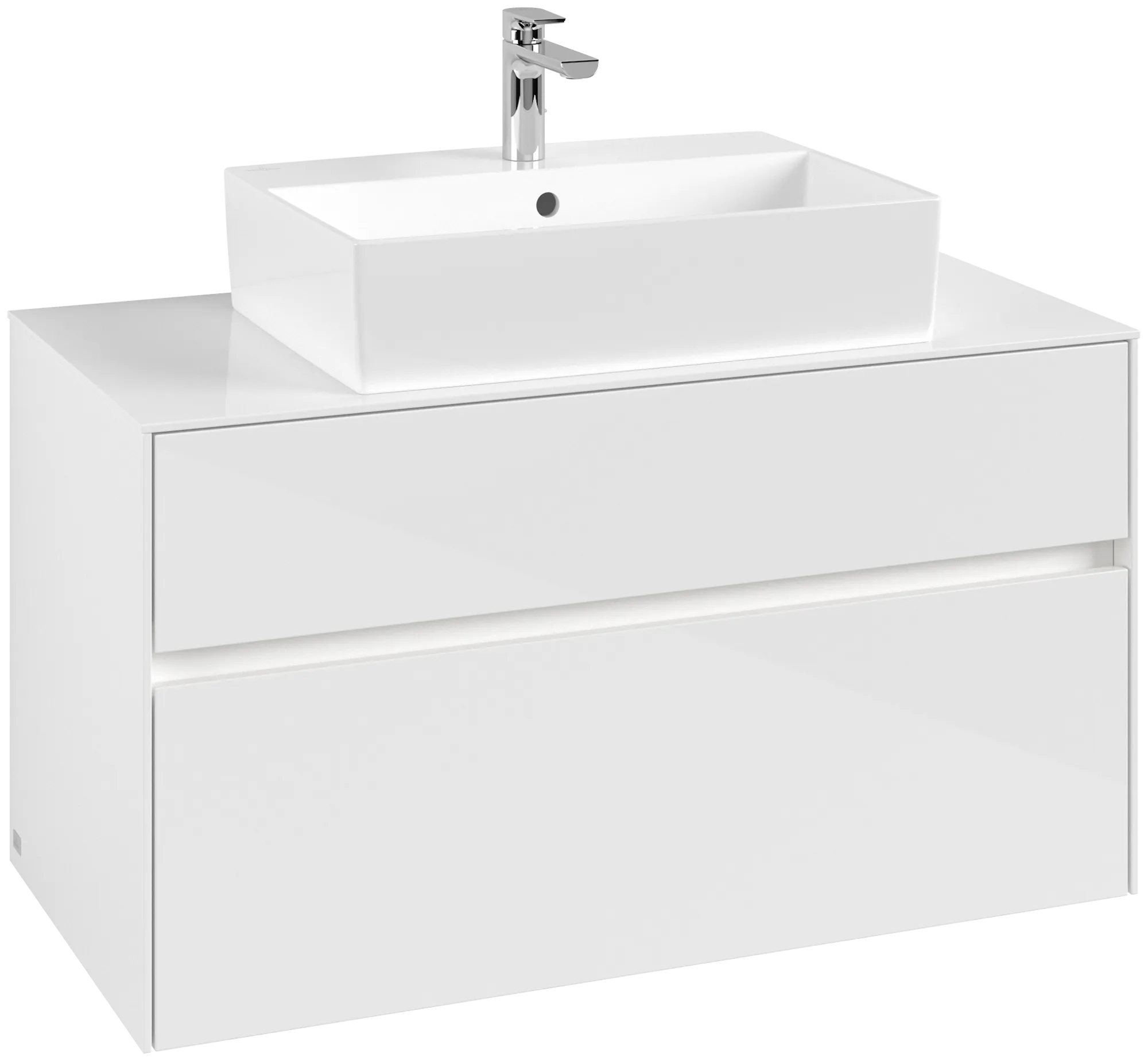 Villeroy & Boch Collaro Waschbeckenunterschrank C125B0, 1000 x 548 x 500 mm, Glossy White