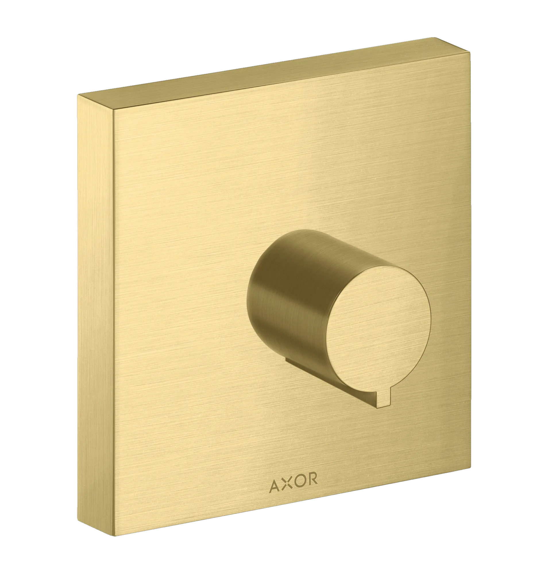 Hansgrohe AXOR Starck Shower Col Armatur Absperrventil 120⁄120 Unterputz eckig, Brushed Brass