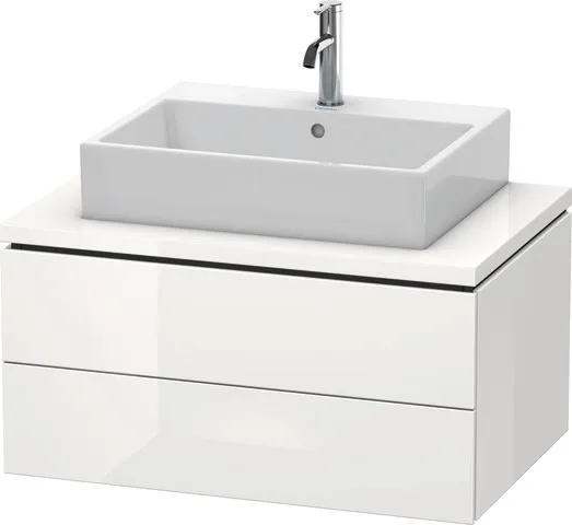 Duravit Waschtischunterschrank wandhängend „L-Cube“ 82 × 40 × 54,7 cm Weiß Hochglanz
