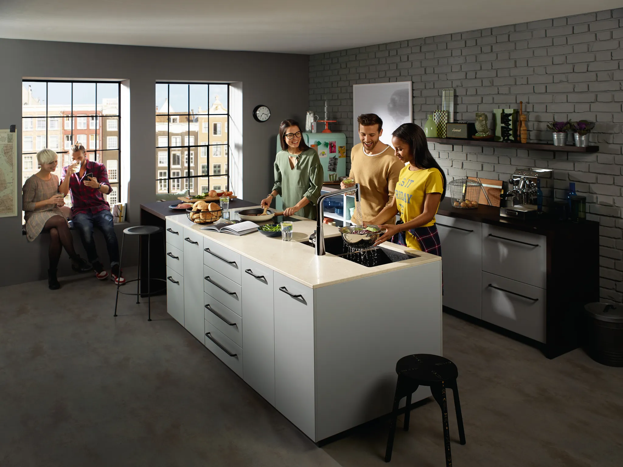 Hansgrohe S51 S510-U770 Unterbauspüle 370x370 Graphitschwarz