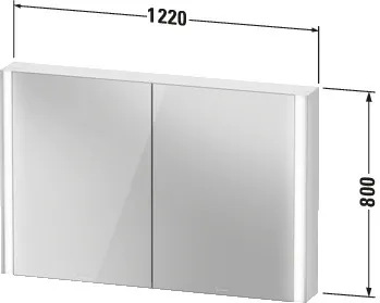 Duravit Spiegelschrank Version: Sensor „XViu“ 122 × 80 × 15,6 cm