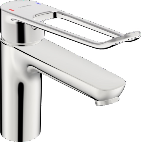 Einhand-Waschtischarmatur Bedienungshebel lang „Clinica“ Ausladung 150 mm in Chrom Einhand-Waschtischarmatur Bedienungshebel lang „Clinica“ Ausladung 150 mm in Chrom
