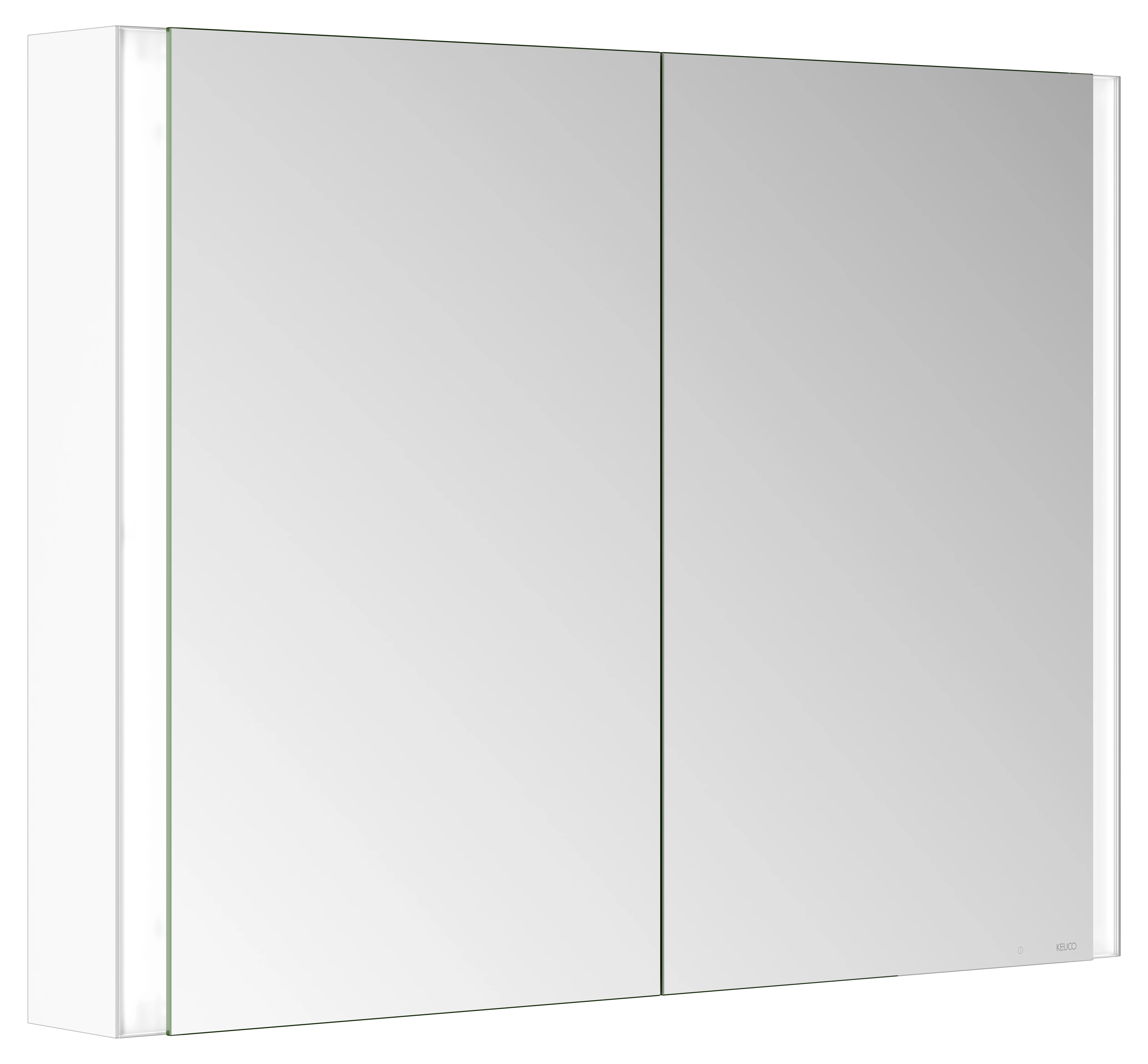 KEUCO SOMARIS Spiegelschrank Wandvorbau 2-türig 1000x710x128mm weiß matt