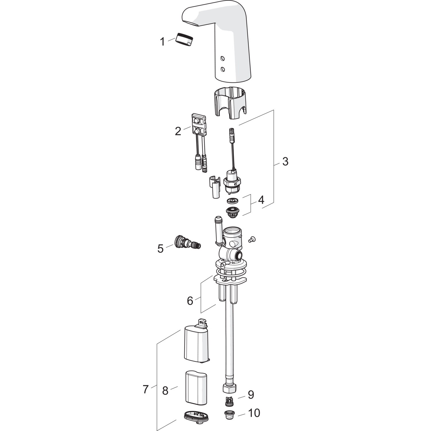 Hansa Waschtischarmatur, elektronisch „Medipro“ Ausladung 117 mm in Chrom Hansa Waschtischarmatur, elektronisch „Medipro“ Ausladung 117 mm in Chrom
