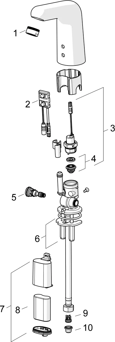Hansa Waschtischarmatur, elektronisch „Medipro“ Ausladung 117 mm in Chrom Hansa Waschtischarmatur, elektronisch „Medipro“ Ausladung 117 mm in Chrom