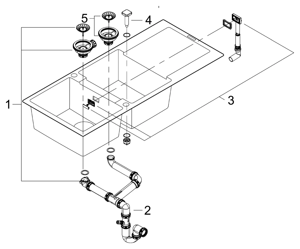 Kompositspüle K500 31647, mit Abtropffläche, Modell: K500 80-C 116/50 2.0 rev, Montageart: Standard-Einbauspüle, Maße: 1160 x 500 mm, 1 Becken: 330 x 440 x 200 mm, 2 Becken: 330 x 440 x 200 mm, granit schwarz Kompositspüle K500 31647, mit Abtropffläche, Modell: K500 80-C 116/50 2.0 rev, Montageart: Standard-Einbauspüle, Maße: 1160 x 500 mm, 1 Becken: 330 x 440 x 200 mm, 2 Becken: 330 x 440 x 200 mm, granit schwarz