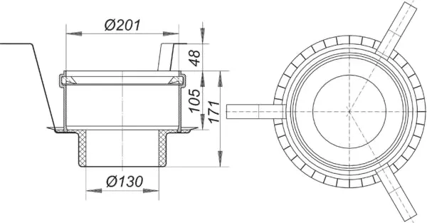 Brandschutz-Rohbauelement 4, DN 100 Brandschutz-Rohbauelement 4, DN 100