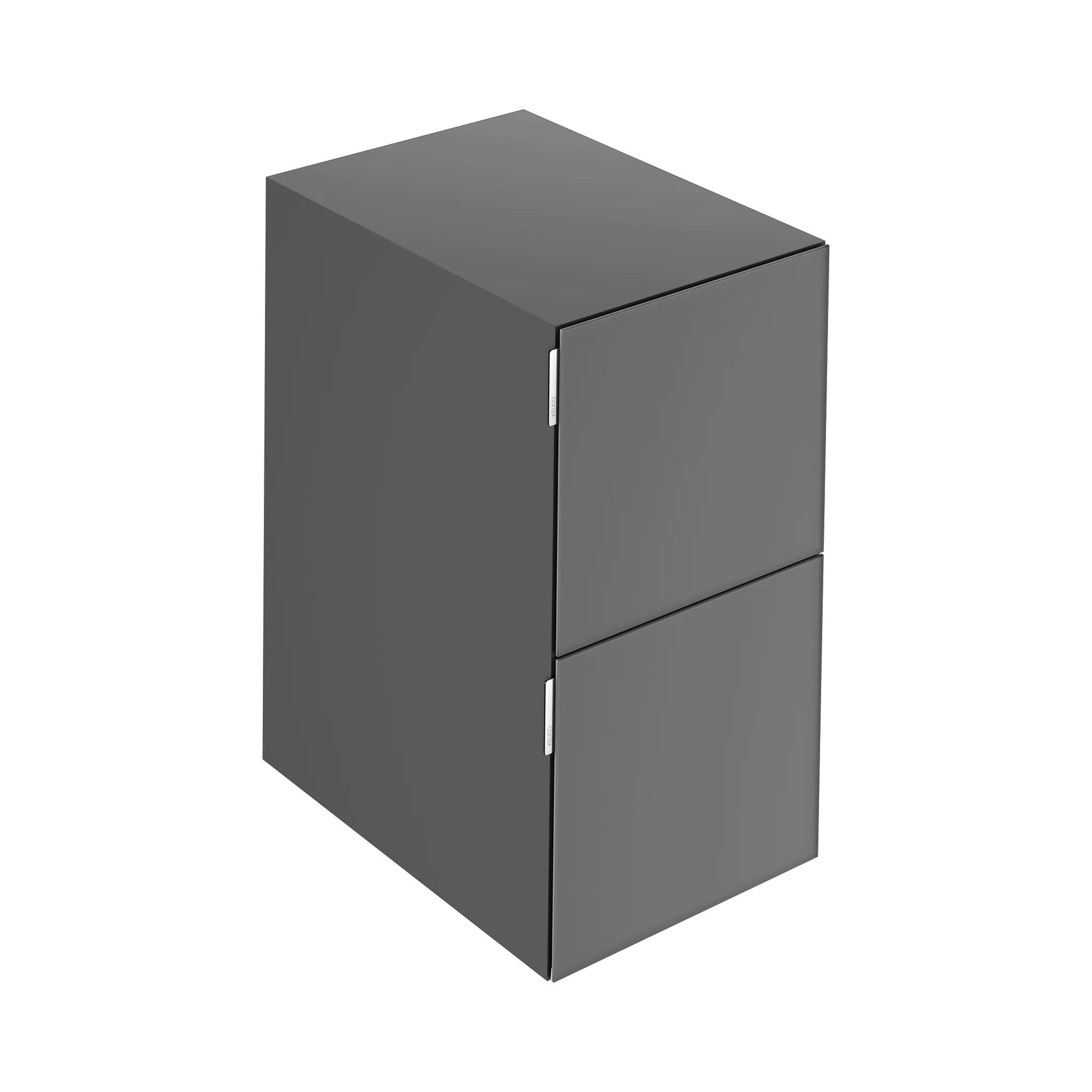 KEUCO EDITION 11 ART Sideboard mit 2 Auszügen und Beleuchtung 400 x 700 x 490 smoke / Glas smoke satiniert