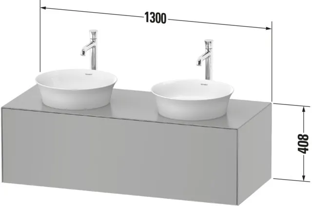 Duravit Waschtischunterschrank wandhängend „White Tulip“ 130 × 40,8 × 55 cm Duravit Waschtischunterschrank wandhängend „White Tulip“ 130 × 40,8 × 55 cm