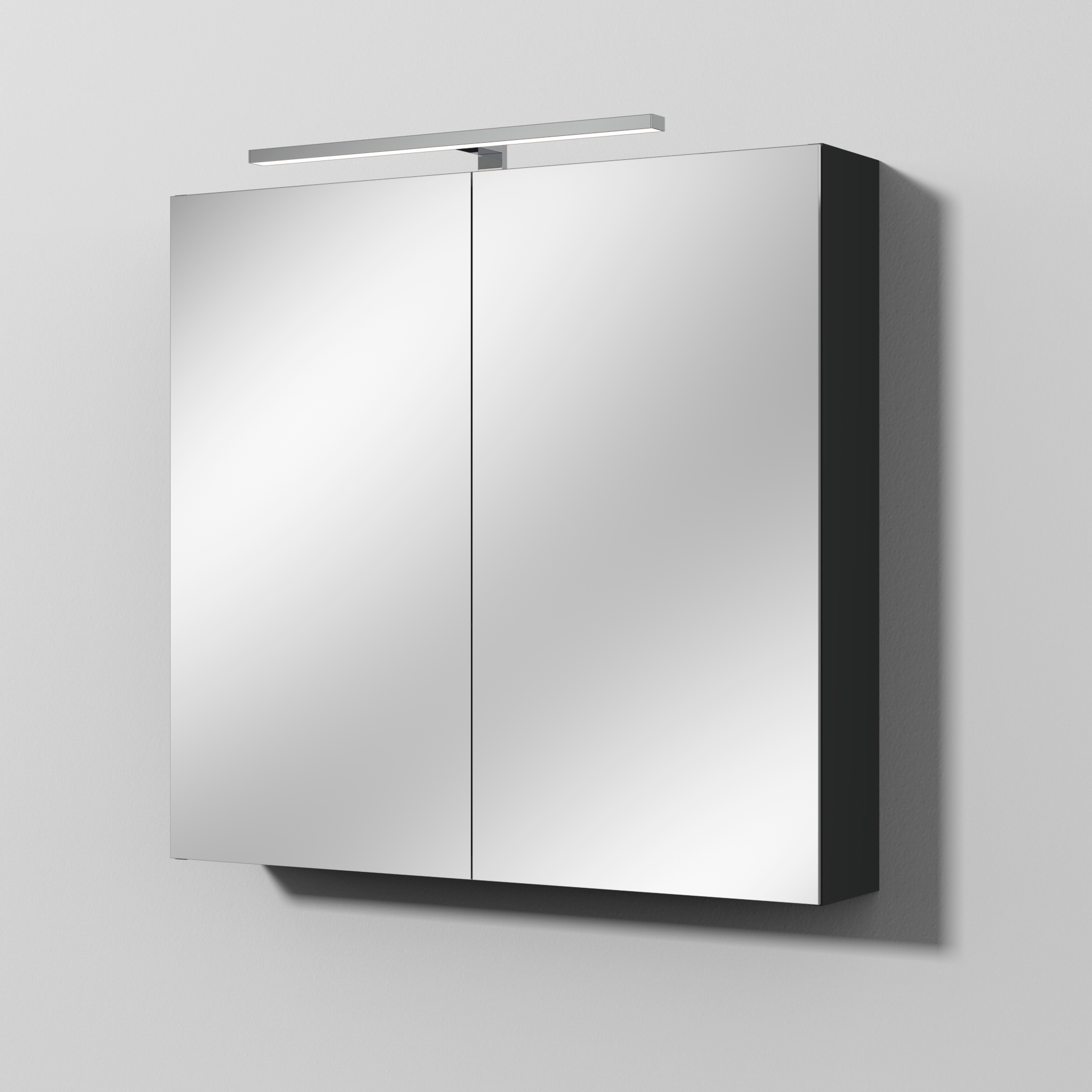 Sanipa Spiegelschrank „Milla“ 80 × 75 × 14,9 cm in Graphit-Matt