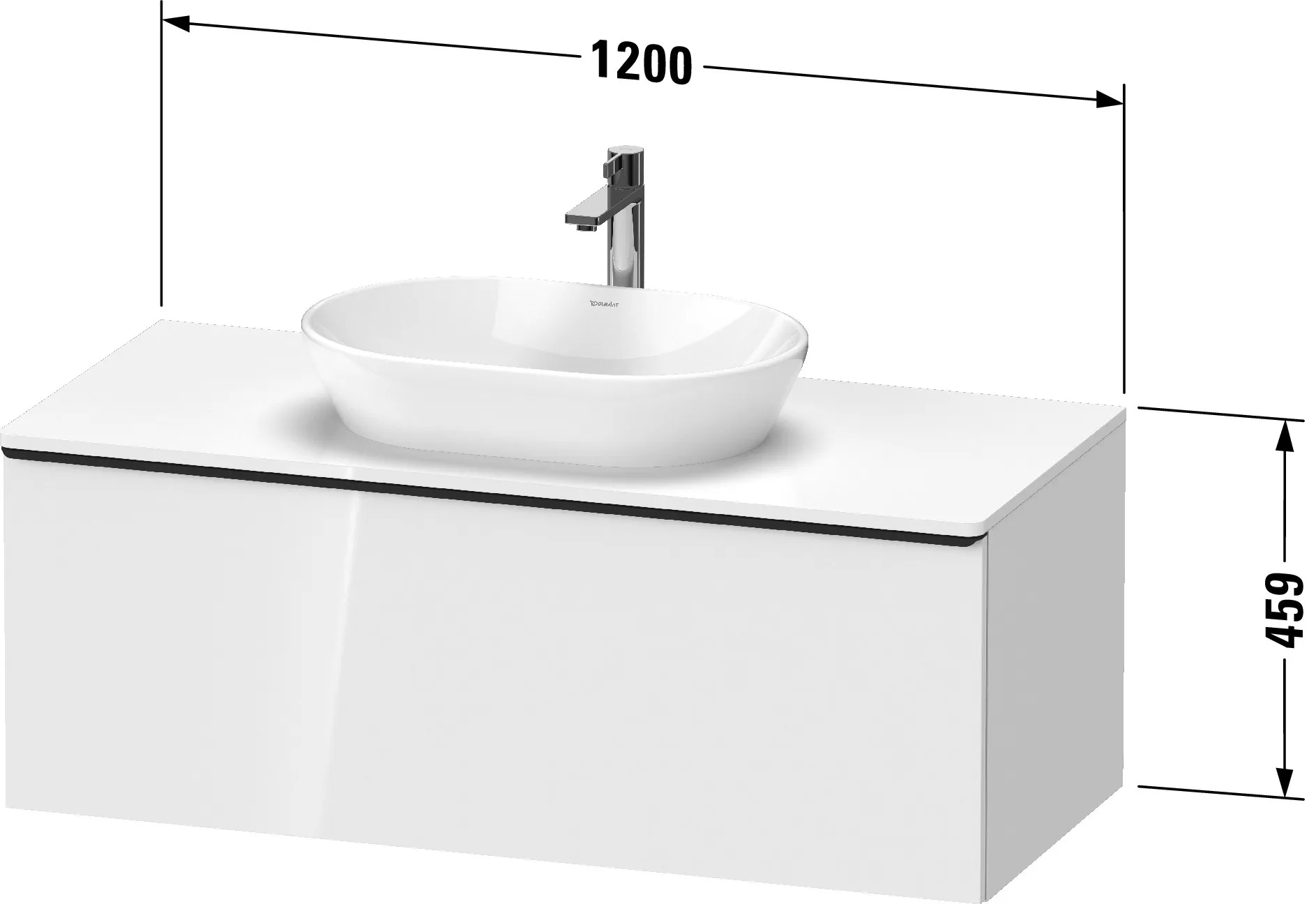 Duravit Waschtischunterschrank wandhängend „D-Neo“ 120 × 45,9 × 55 cm in Eiche Marmoriert Duravit Waschtischunterschrank wandhängend „D-Neo“ 120 × 45,9 × 55 cm in Eiche Marmoriert