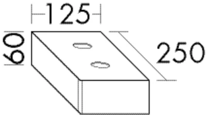 Burgbad Zubehör Serie ACBX013 große Box mit Deckel, Schwarz Hochglanz / Matt, 250 x 125 x 60 mm