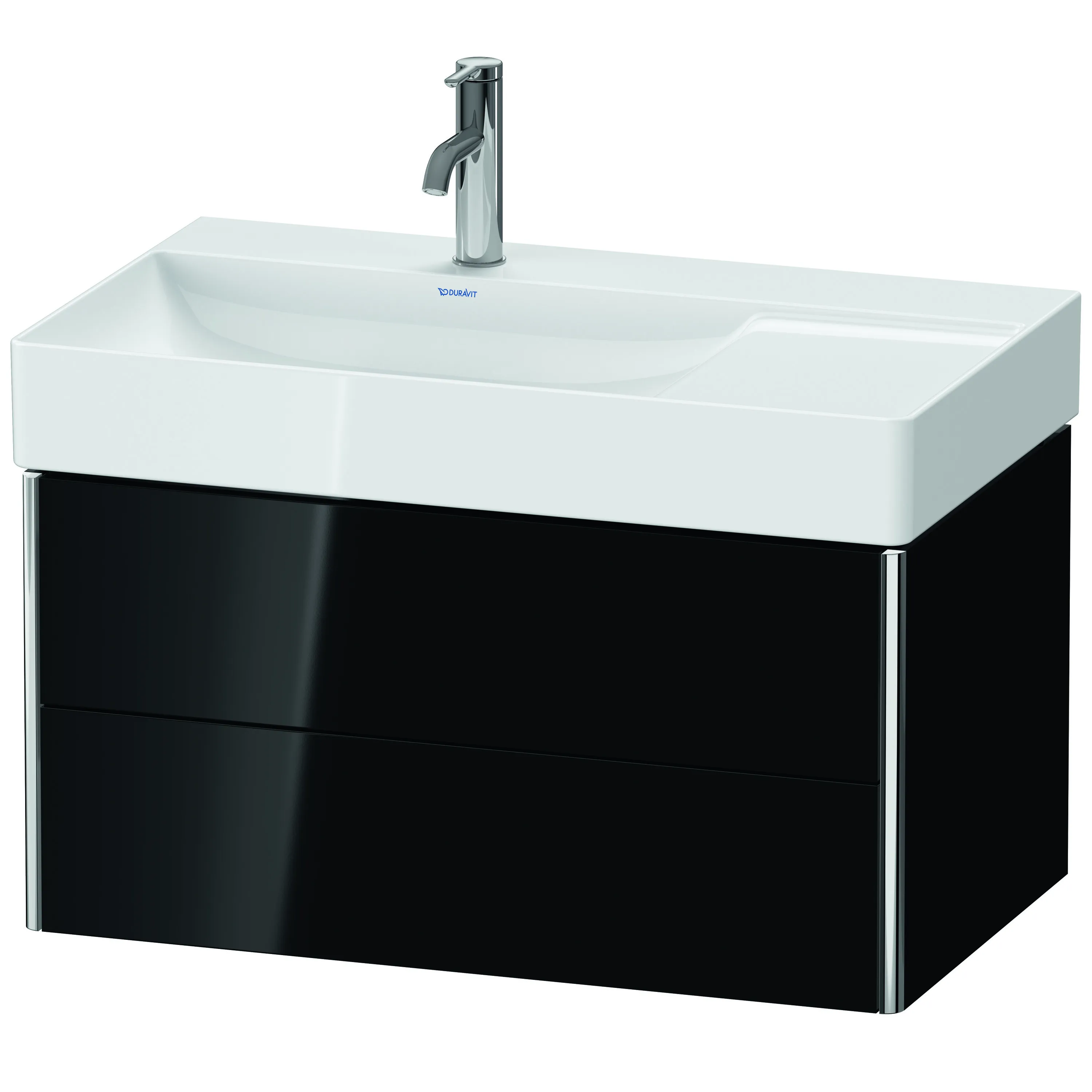 Duravit Waschtischunterschrank wandhängend „XSquare“ 78,4 × 39,7 × 46 cm Schwarz Hochglanz Duravit Waschtischunterschrank wandhängend „XSquare“ 78,4 × 39,7 × 46 cm Schwarz Hochglanz