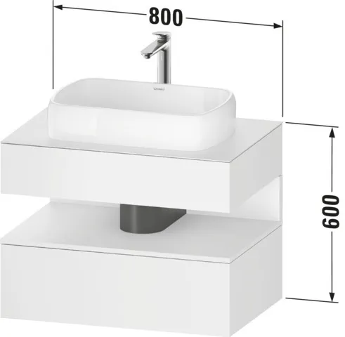 Duravit Waschtischunterschrank wandhängend „Qatego“ 80 × 60 × 55 cm