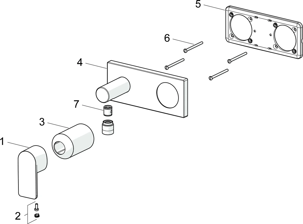 HansaSTELA Duscharmatur Einhebelmischer Fertigset für Brause-Batterie HansaSTELA 4456 Rosette eckig Chrom HansaSTELA Duscharmatur Einhebelmischer Fertigset für Brause-Batterie HansaSTELA 4456 Rosette eckig Chrom