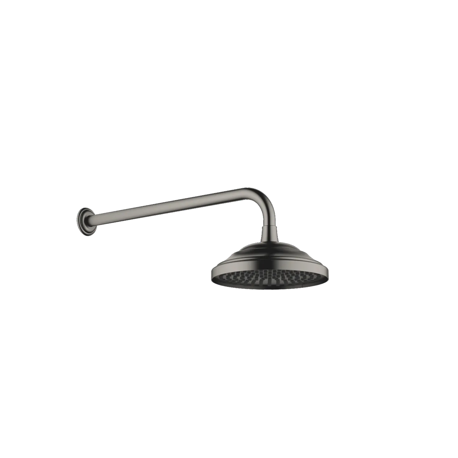 Dornbracht Madison Regenbrause mit Wandanbindung Dark Platinum gebürstet 200 mm