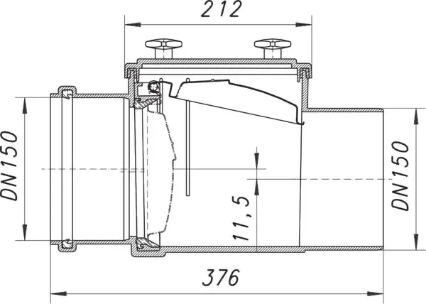 Rückstauverschluss Stausafe E, DN 150