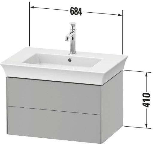 Duravit Waschtischunterschrank wandhängend „White Tulip“ 68,4 × 41 × 45,8 cm Duravit Waschtischunterschrank wandhängend „White Tulip“ 68,4 × 41 × 45,8 cm