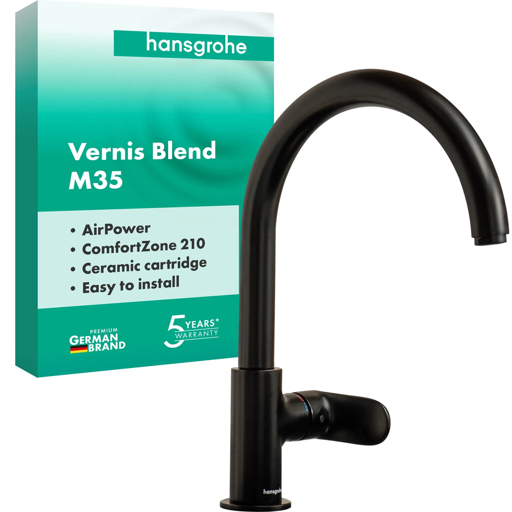 Hansgrohe Vernis Blend M35 Einhebel-Küchenmischer 210, 1jet, Mattschwarz Hansgrohe Vernis Blend M35 Einhebel-Küchenmischer 210, 1jet, Mattschwarz