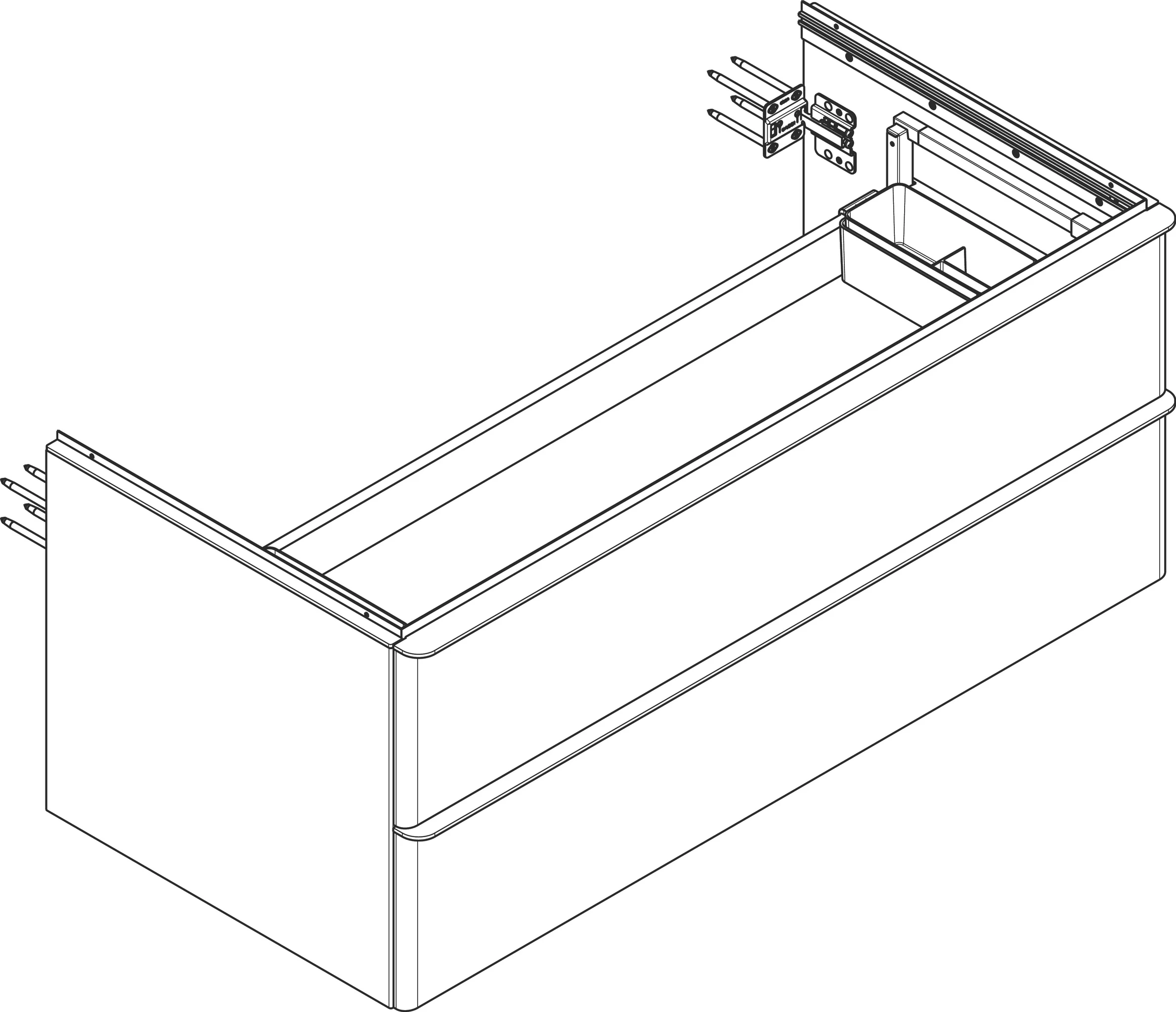 Hansgrohe Xelu Q Waschtischunterschrank, weiß hochglanz, 1180 x 540 mm, 2 Schubkästen, SoftClose, Wandmontage Hansgrohe Xelu Q Waschtischunterschrank, weiß hochglanz, 1180 x 540 mm, 2 Schubkästen, SoftClose, Wandmontage