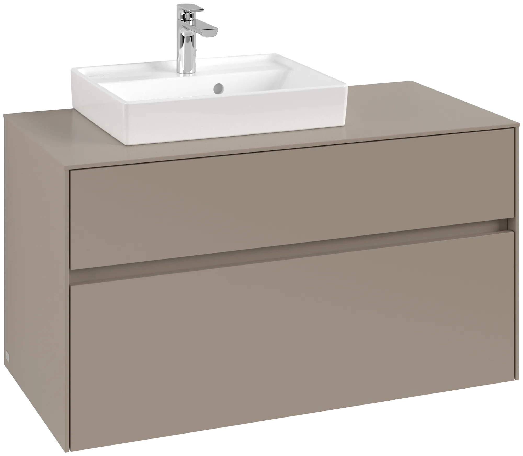 Villeroy & Boch Collaro Waschbeckenunterschrank C014B0, 1000 x 548 x 500 mm, links, mit LED-Beleuchtung