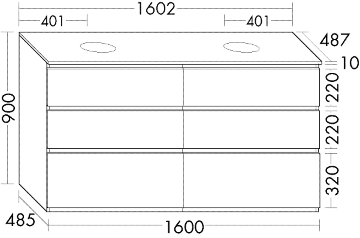 burgbad Waschtischunterschrank „Lin20“ in Sand Solid Matt