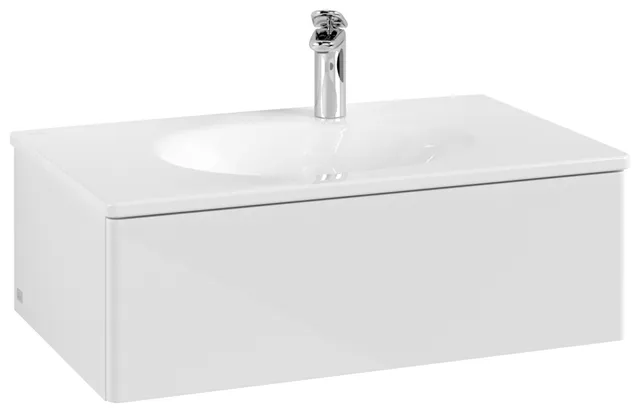Villeroy & Boch Waschtischunterschrank für Schrankwaschtisch „Antao“ 788 × 256 × 496 mm Glossy White Lacquer, ohne Hahnlochbohrung, für Becken mittig, ohne Beleuchtung Villeroy & Boch Waschtischunterschrank für Schrankwaschtisch „Antao“ 788 × 256 × 496 mm Glossy White Lacquer, ohne Hahnlochbohrung, für Becken mittig, ohne Beleuchtung