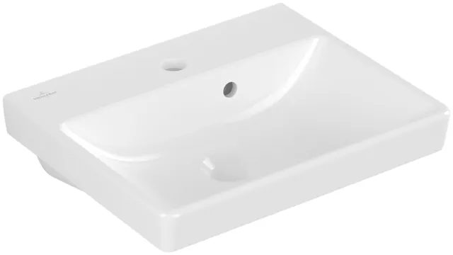 Villeroy & Boch Handwaschbecken „Avento“ 450 × 370 × 150 mm, für Becken mittig, mit Hahnlochbohrung, Hahnlochposition mittig in Weiß Alpin Villeroy & Boch Handwaschbecken „Avento“ 450 × 370 × 150 mm, für Becken mittig, mit Hahnlochbohrung, Hahnlochposition mittig in Weiß Alpin