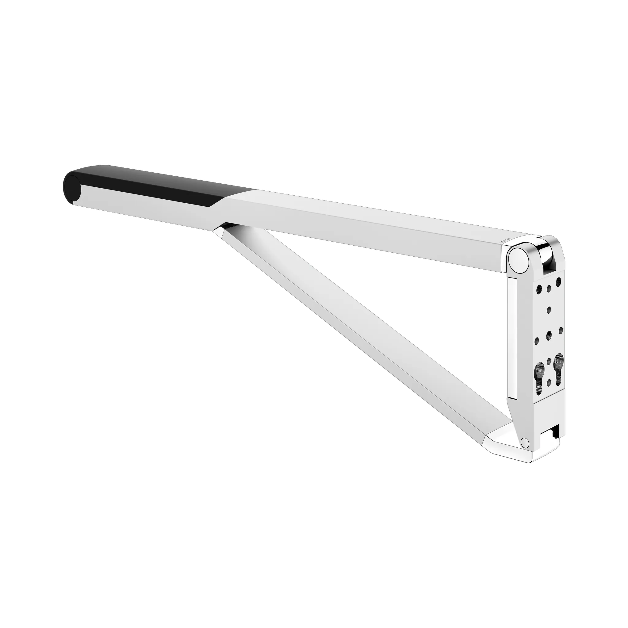 AXESS Stützklappgriff WC 850 mm silber-eloxiert/schwarz