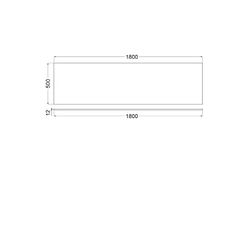 ICOS Deckplatte 180 x 50 H1,2 cm Mattweiß ICOS Deckplatte 180 x 50 H1,2 cm Mattweiß