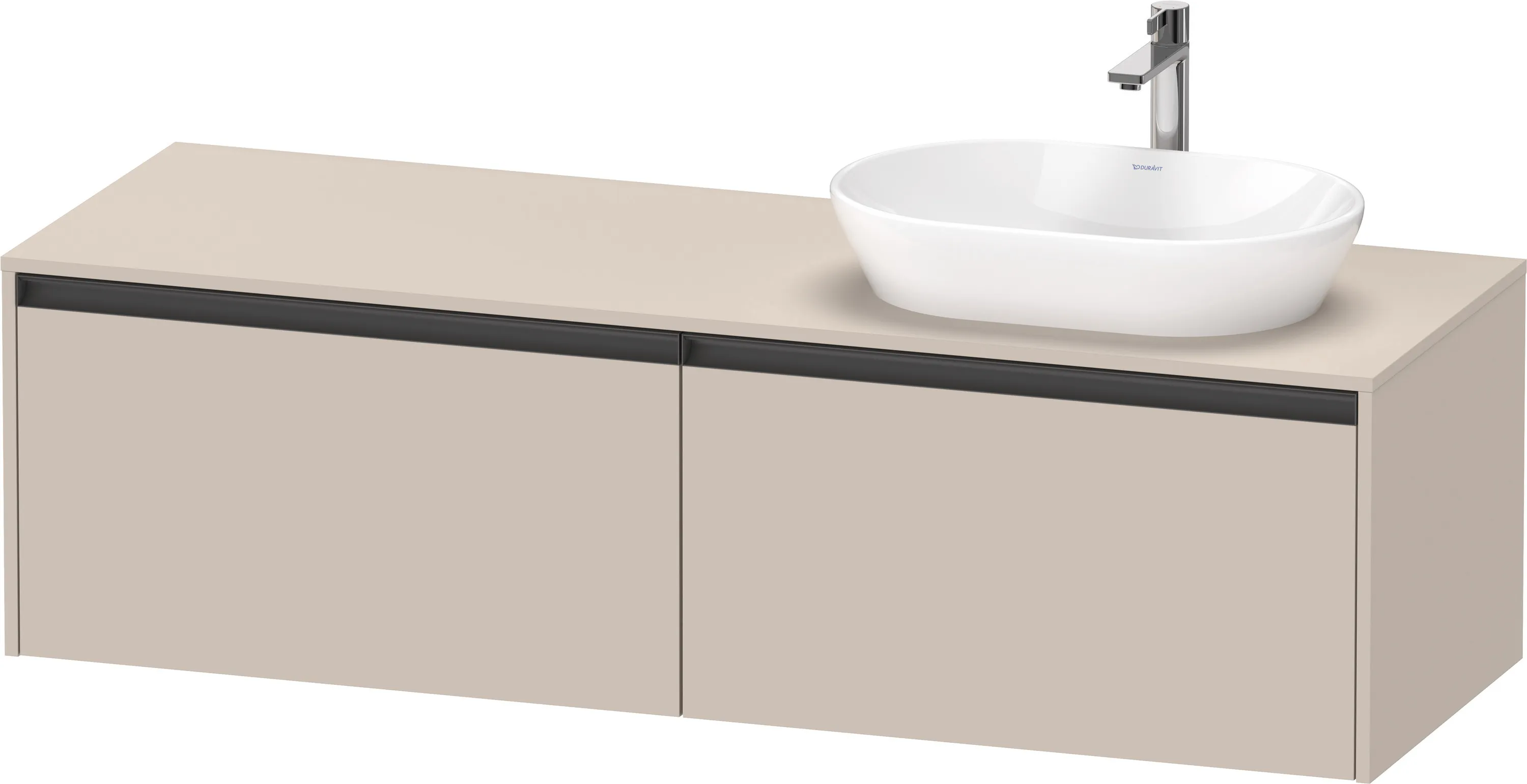 Duravit Waschtischunterschrank wandhängend „Ketho.2“ 160 × 45,9 × 55 cm Taupe Matt