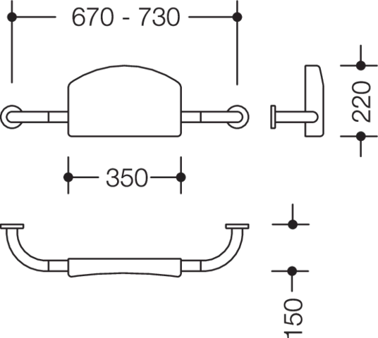 Rückenstütze Ser 801, W.-Mont., antimikrobielle Ausrüstung signalweiß