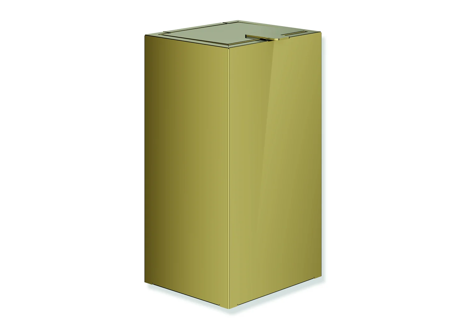 HEWI Hygieneabfallbehälter System 900, Edelstahl PVD Gold glänzend, 160x290x140 mm, 6 Liter Fassungsvermögen, Wandmontage