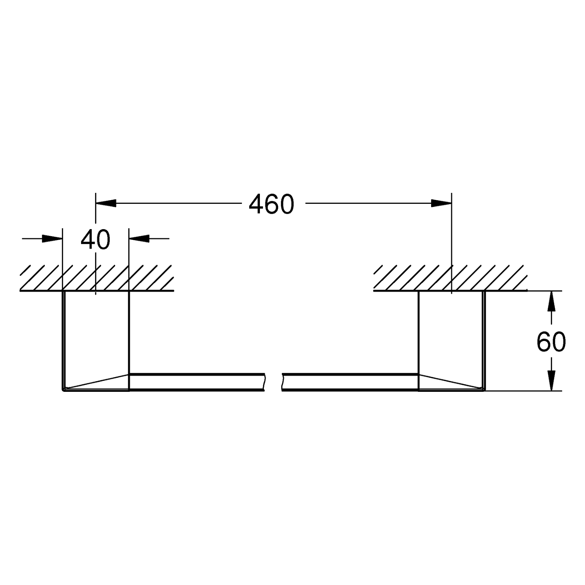 Badetuchhalter Selection Cube 40767, 500 mm, chrom