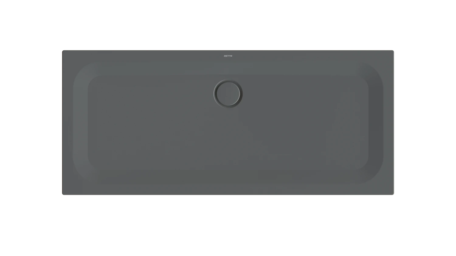 Bette rechteck Duschwanne „BetteUltra“ 1600 × 700 mm mit BetteAntirutsch Pro, ohne Oberflächenveredelung, ohne Wannenträger, in Raven