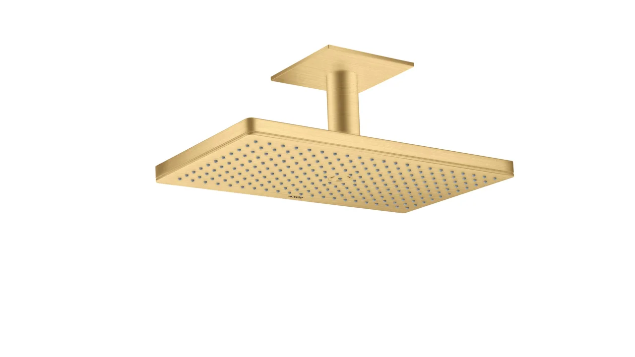Hansgrohe AXOR ShowerSolutions Kopfbrause 460/300 1jet Brushed Gold Optic Deckenmontage DN15 466x270 mm 21 l/min 1,5 bar Mindestdruck