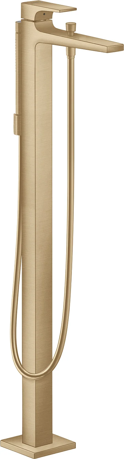 Hansgrohe Metropol Einhebel-Wannenmischer bodenstehend, Brushed Bronze, Ausladung 235 mm