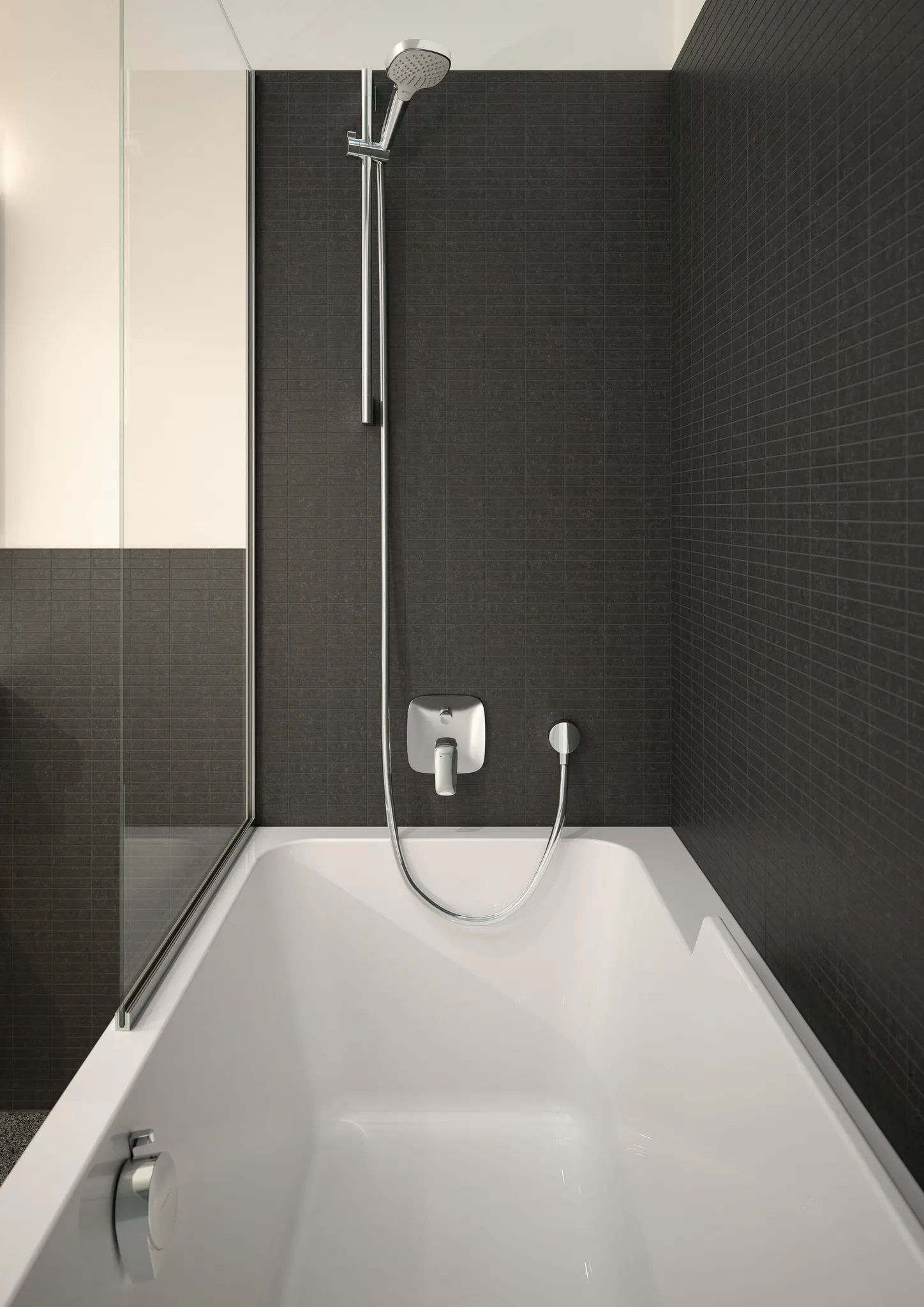 Brausenset Croma Select E Vario/Unica 650mm weiss/chrom Brausenset Croma Select E Vario/Unica 650mm weiss/chrom