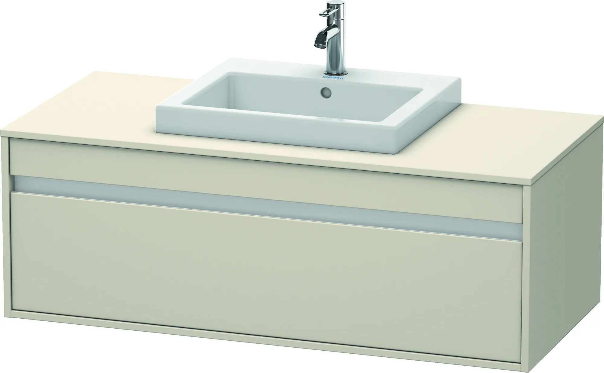 Duravit Waschtischunterschrank wandhängend „Ketho“ 120 × 42,6 × 55 cm Taupe Matt