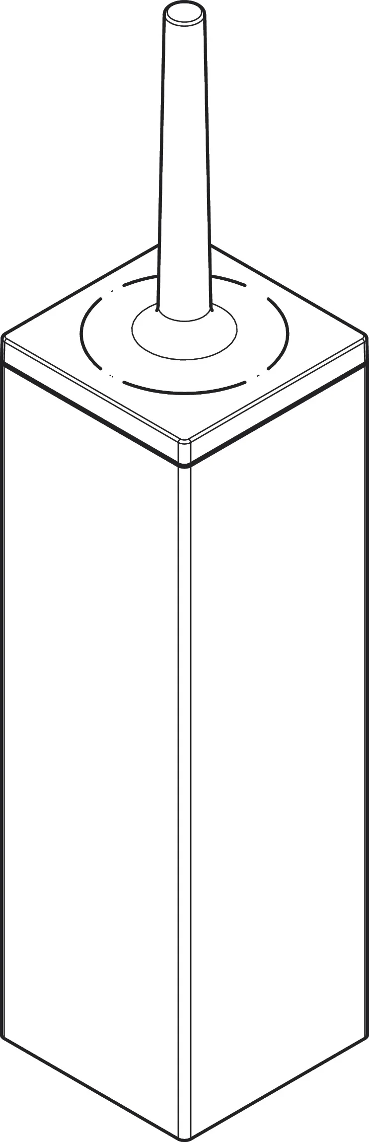 Hansgrohe AXOR Universal Rectangular Toilettenbürstenhalter Wandmontage Chrom, mit Deckel und herausnehmbarem Einsatz