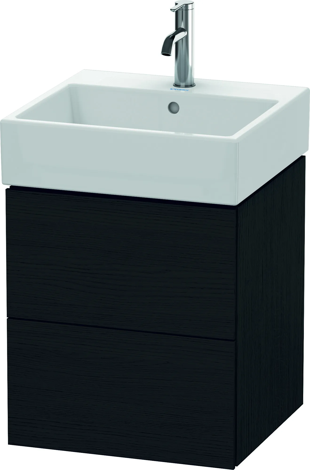 Duravit Waschtischunterschrank wandhängend „L-Cube“ 48,4 × 54,4 × 45,9 cm Eiche Schwarz Duravit Waschtischunterschrank wandhängend „L-Cube“ 48,4 × 54,4 × 45,9 cm Eiche Schwarz