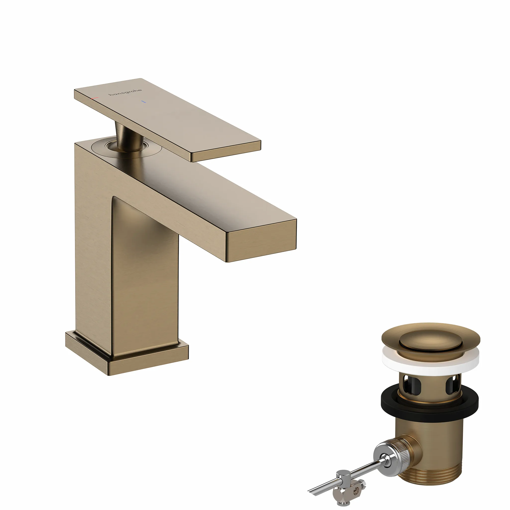 Hansgrohe Tecturis E Einhebel-Waschtischmischer 80 CoolStart EcoSmart+ mit Zugstangen-Ablaufgarnitur Brushed Bronze, Ausladung 122 mm, Auslaufhöhe 90 mm Hansgrohe Tecturis E Einhebel-Waschtischmischer 80 CoolStart EcoSmart+ mit Zugstangen-Ablaufgarnitur Brushed Bronze, Ausladung 122 mm, Auslaufhöhe 90 mm
