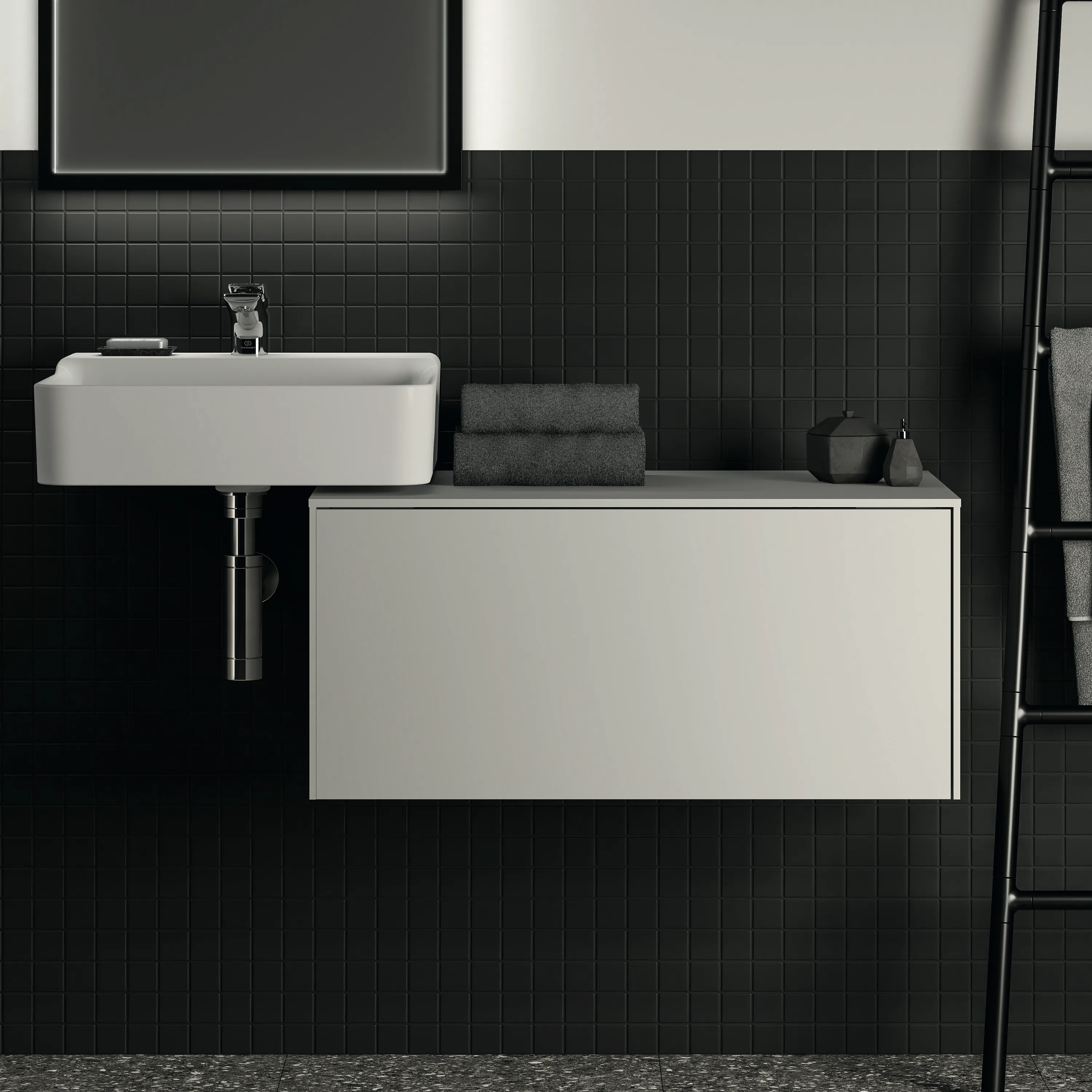 Ideal Standard Waschtischunterschrank „Conca“ 80,2 × 37 × 50,5 cm Weiß matt lackiert