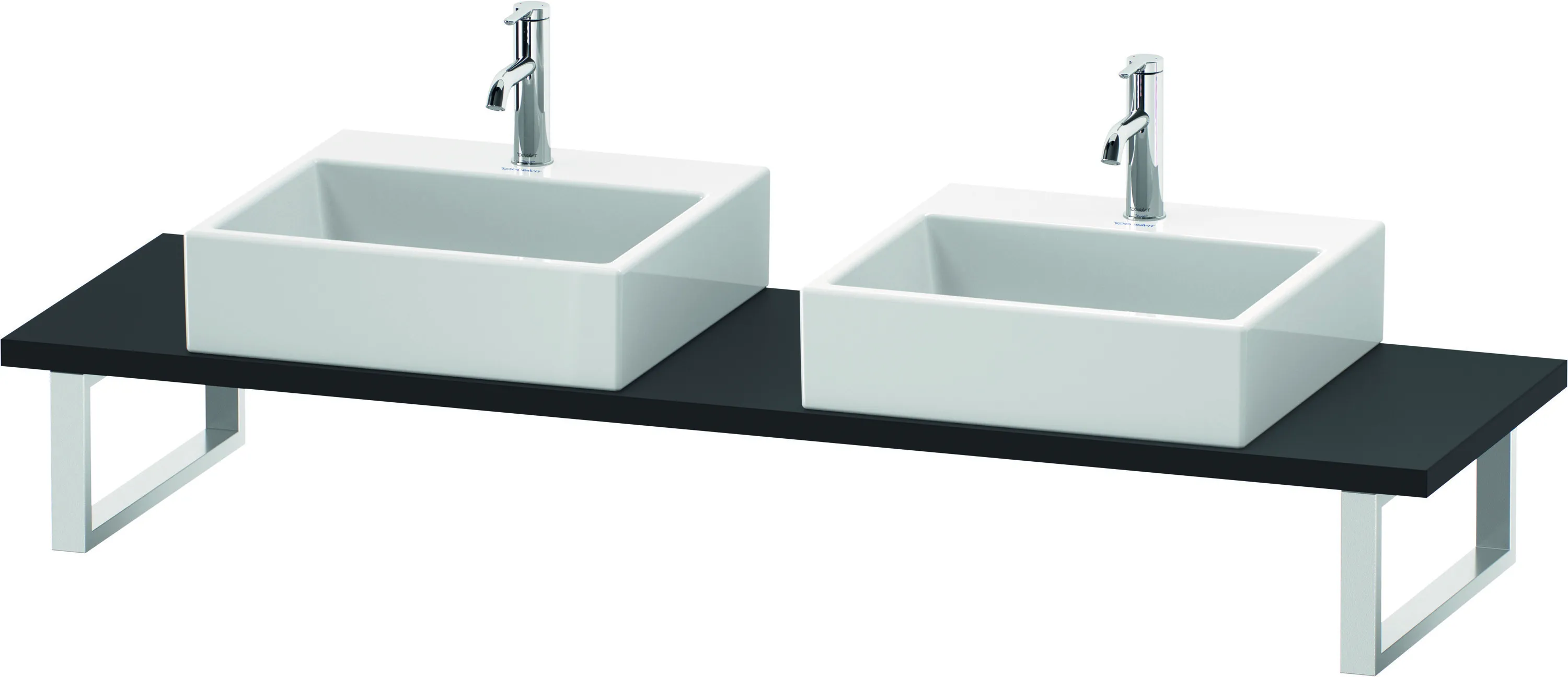 Duravit Konsole „L-Cube“ in Graphit Supermatt