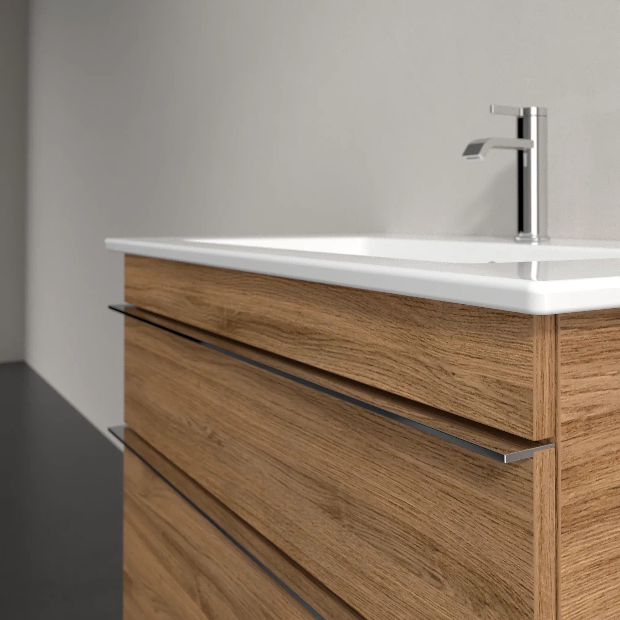 Villeroy & Boch Waschtischunterschrank „Venticello“ für Schrankwaschtisch 753 × 590 × 502 mm Kansas Oak, für Becken mittig