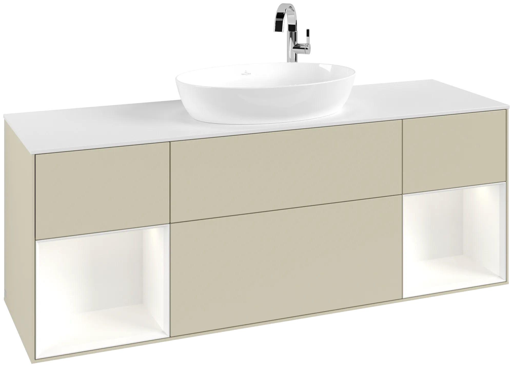 Villeroy & Boch Finion Waschbeckenunterschrank G98, 1600x603x501mm, mit Beleuchtung