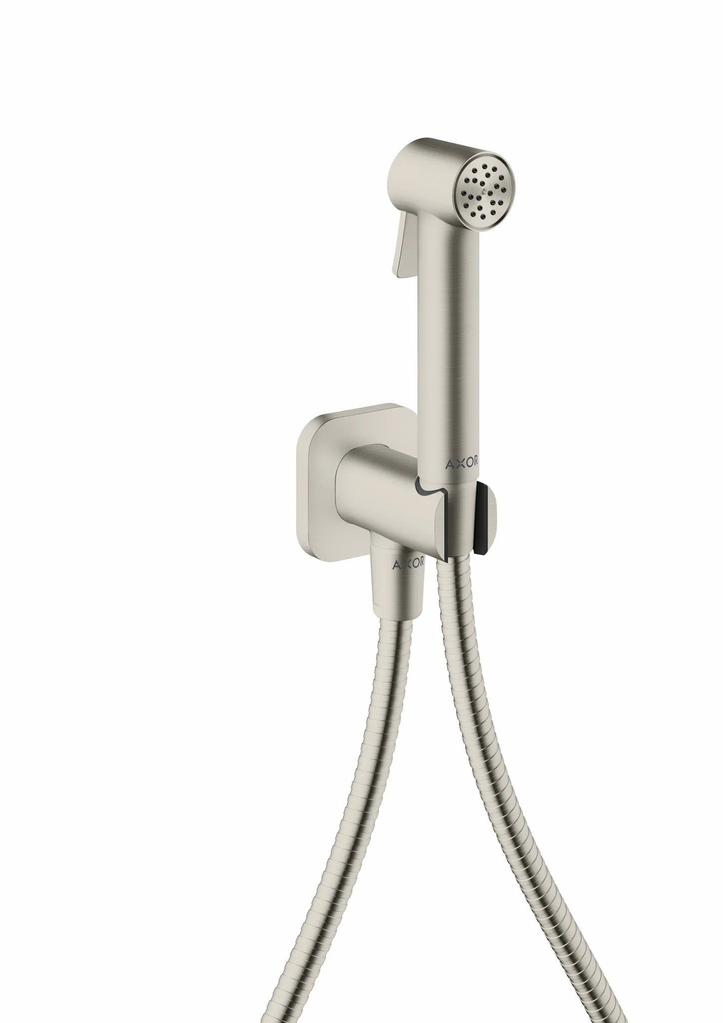 Hansgrohe AXOR Bidette Showers Bidette Handbrause 1jet softsquare für Kaltwasser, Edelstahl Optic