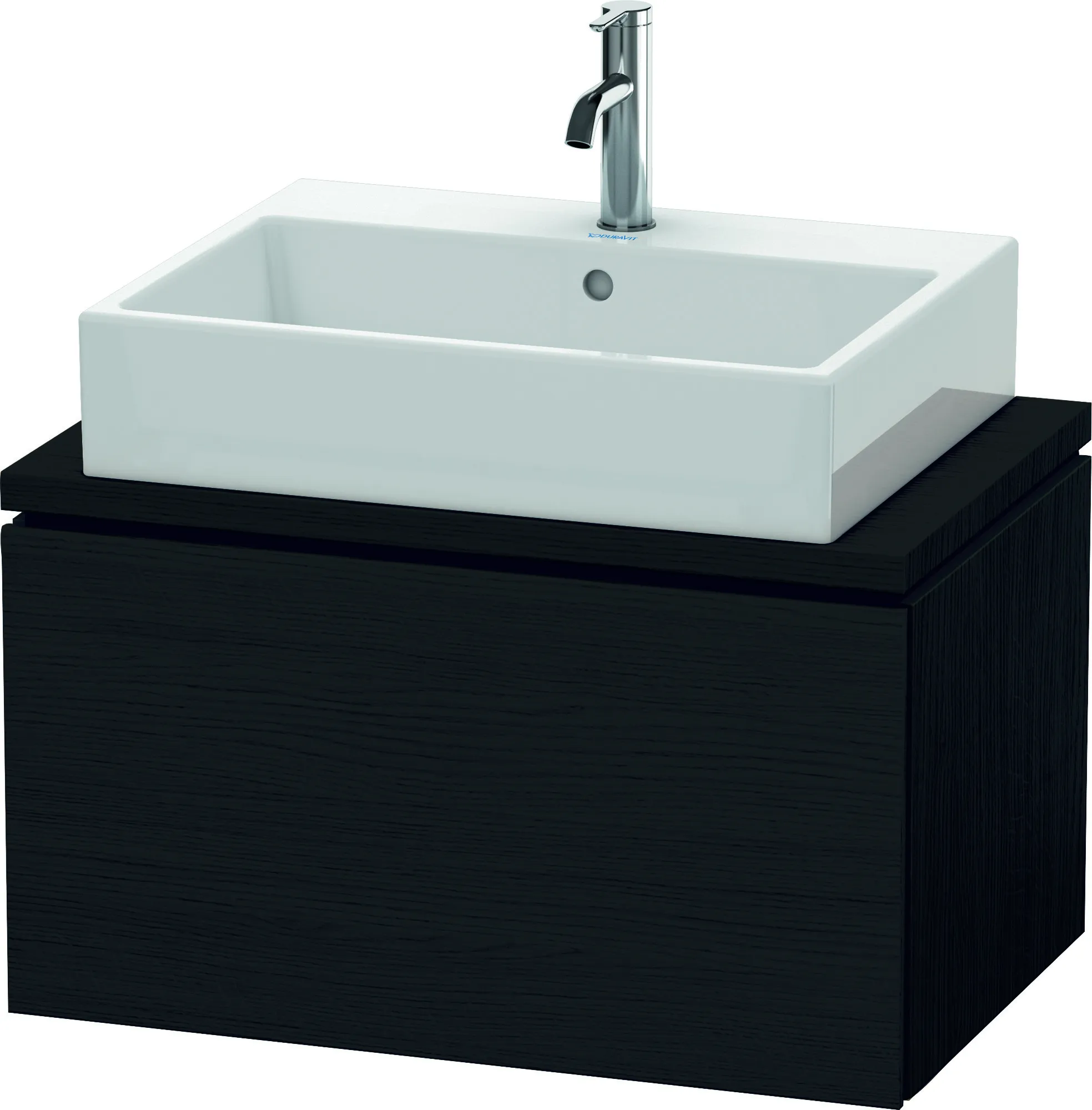 Duravit Waschtischunterschrank wandhängend „L-Cube“ 72 × 40 × 47,7 cm Eiche Schwarz