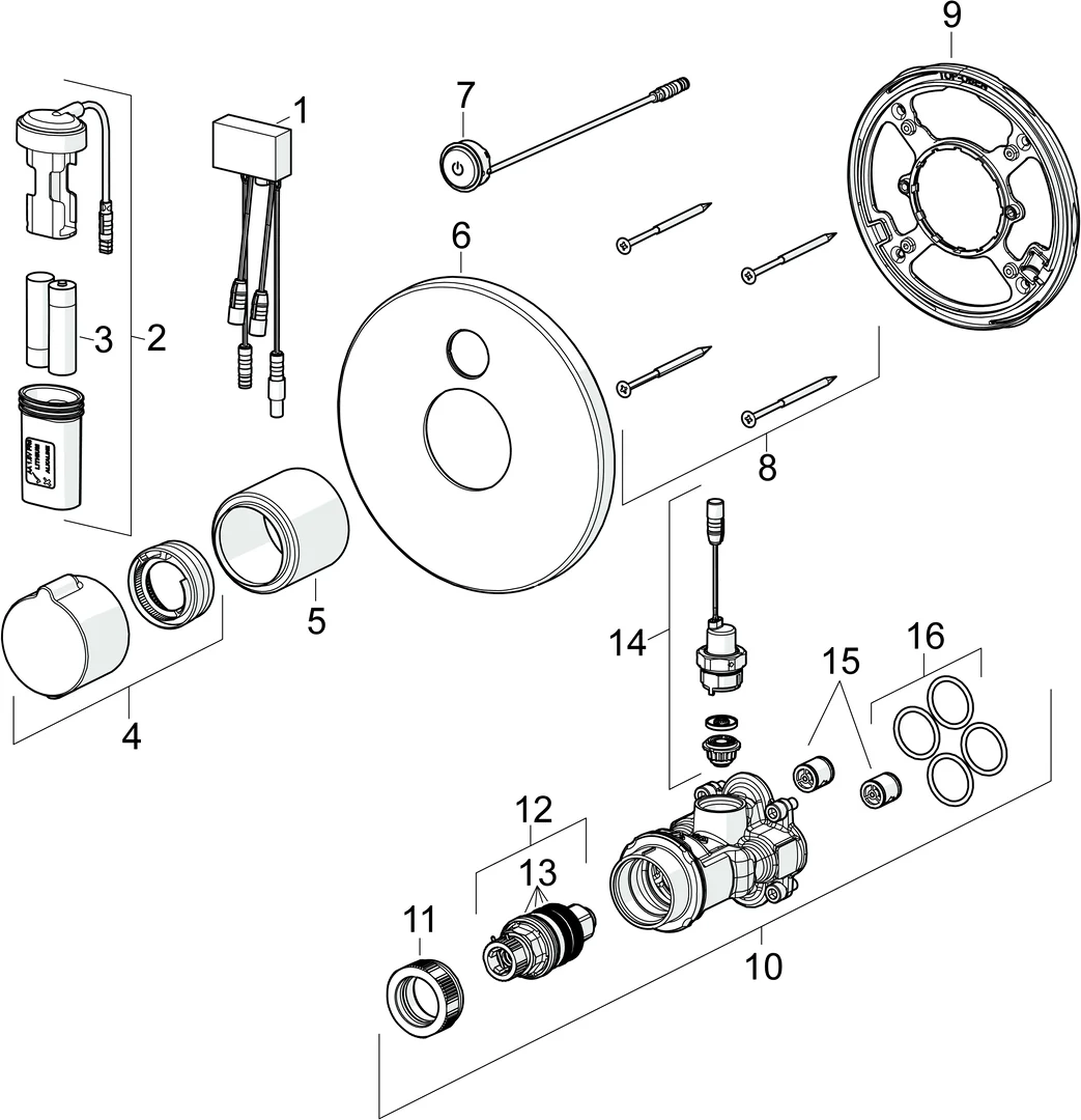 HansaELECTRA Duscharmatur Hansaelectra FM Set für Brausebatt. 8191 Rosette rund 3 V, BT Chrom HansaELECTRA Duscharmatur Hansaelectra FM Set für Brausebatt. 8191 Rosette rund 3 V, BT Chrom