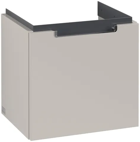 Villeroy & Boch Waschtischunterschrank „Subway 2.0“ 44 × 42 × 35,2 × 35,2 cm Soft Grey, mittig, ohne Beleuchtung